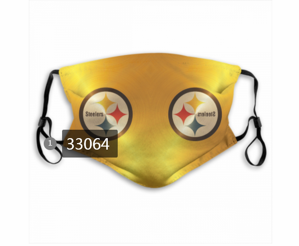 New 2021 NFL Pittsburgh Steelers #44 Dust mask with filter